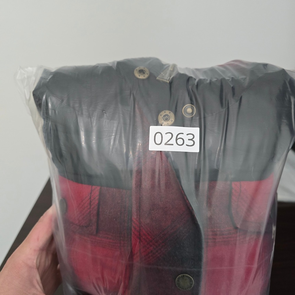 Pendleton Womens Red Black Buffalo Plaid Wool Blend Hooded Parka Jacket‎ Large - Picture 16 of 16